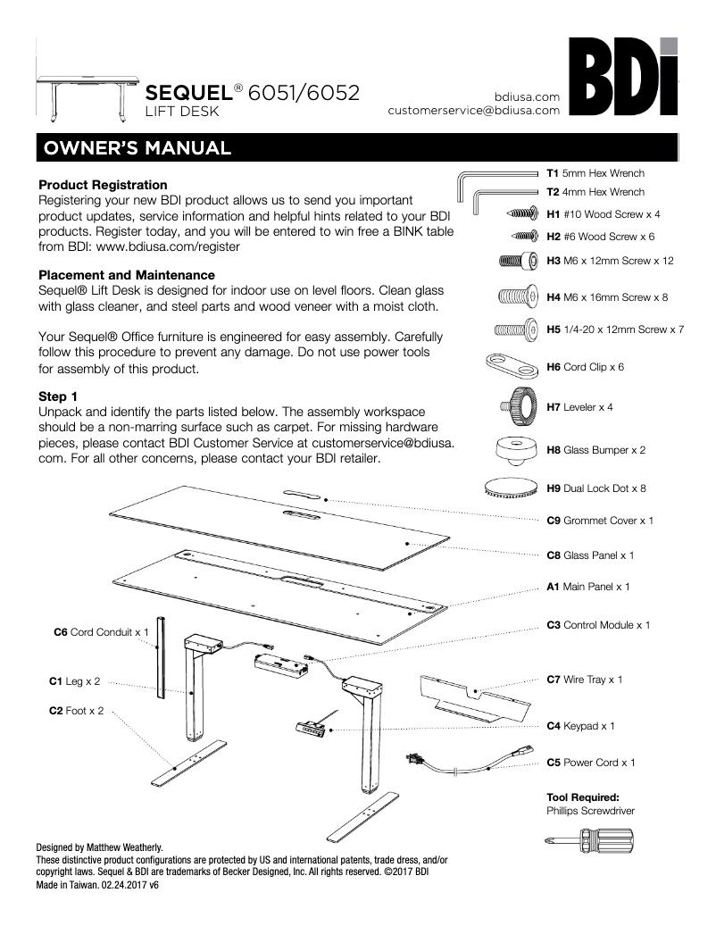 First page image of the manual for Sequel 6051
