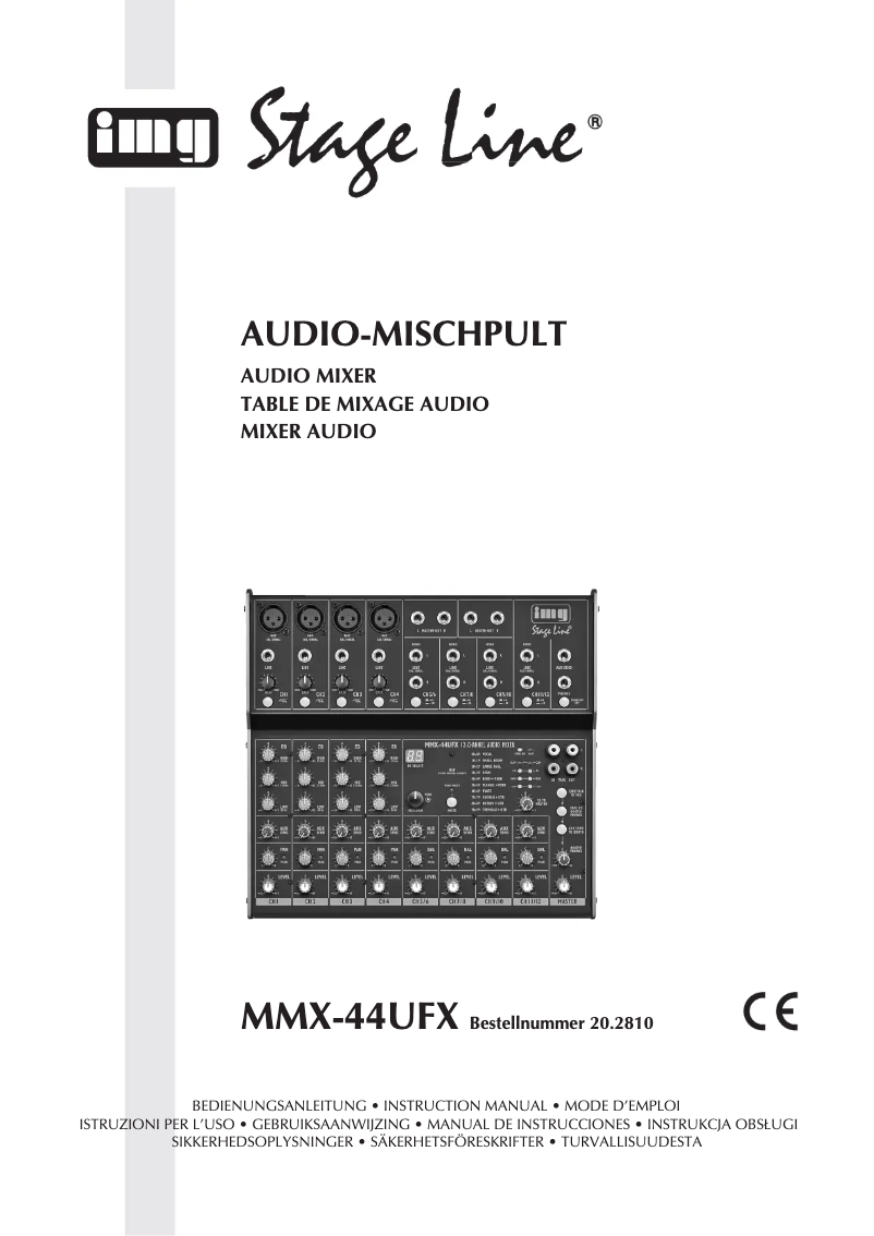 Page 1 of the manual User Manual Monacor MMX-44 UFX
