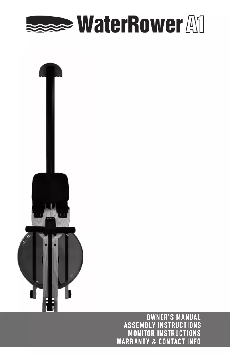 Page 1 of the manual User Manual Waterrower A1