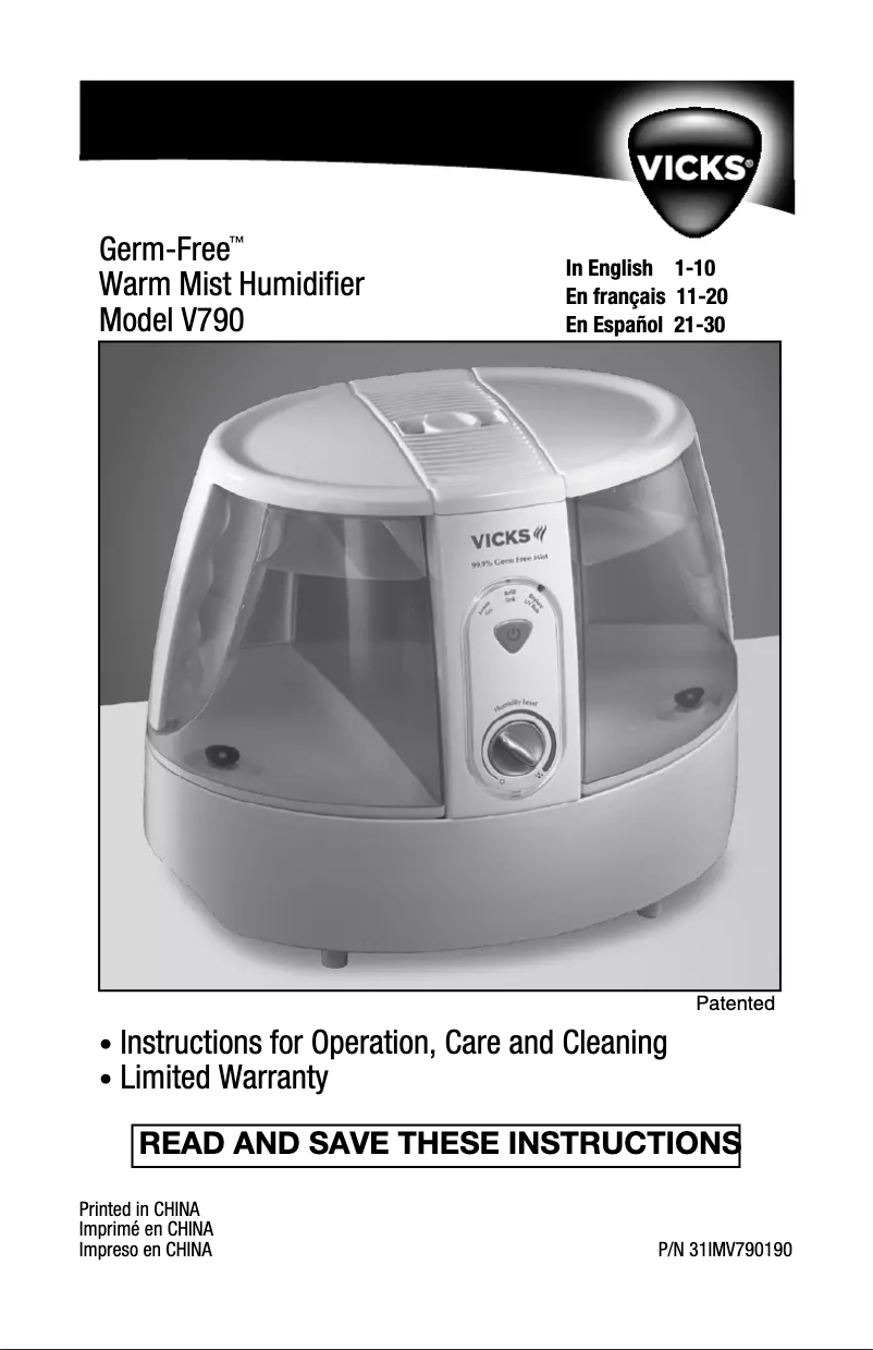 First page image of the manual for V790-N