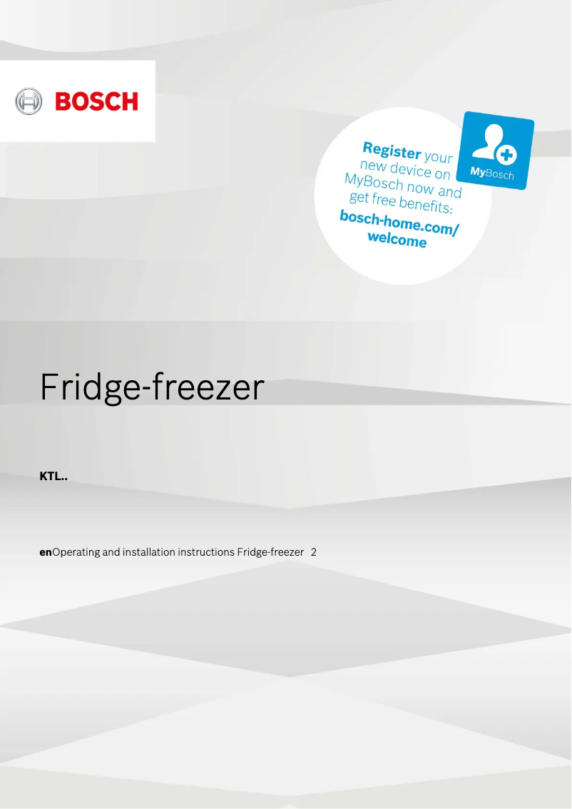 First page image of the manual for KTL15NWFAG