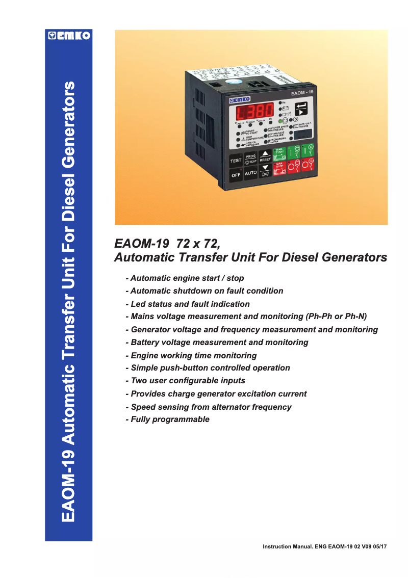 Page 1 of the manual User Manual Emko EAOM-19