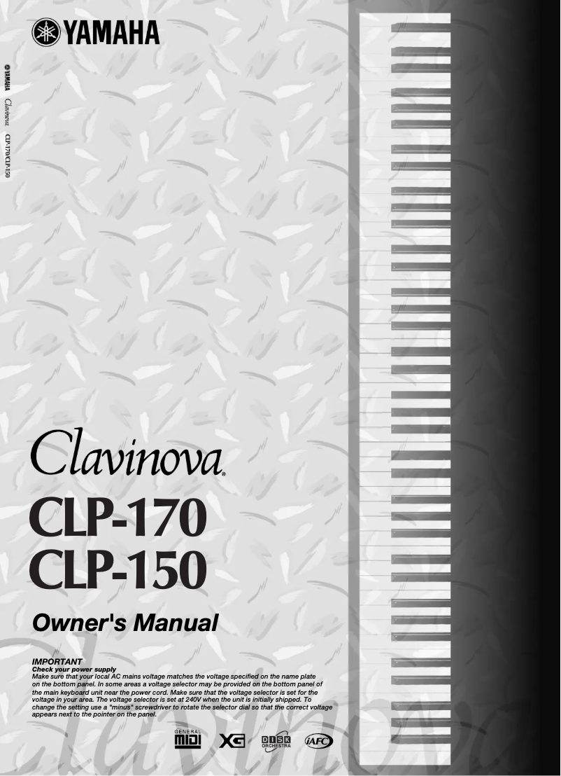 First page image of the manual for CLP-150