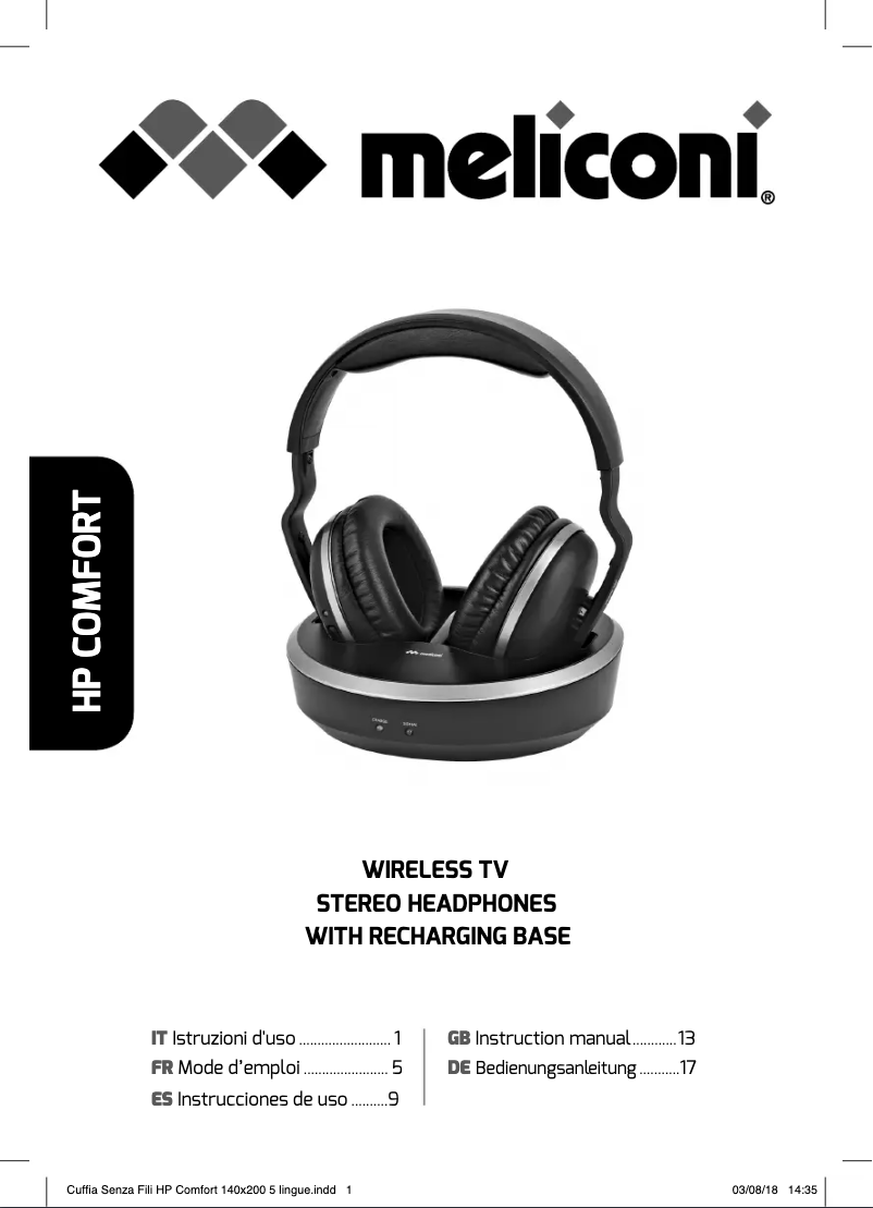 Page 1 of the manual User Manual Meliconi HP Comfort