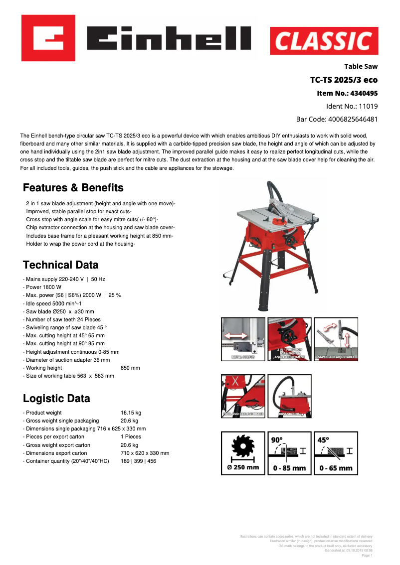 First page image of the manual for TC-TS 2025/3 eco