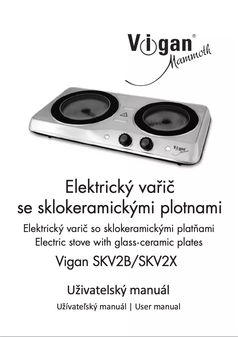 First page image of the manual for SKV2B