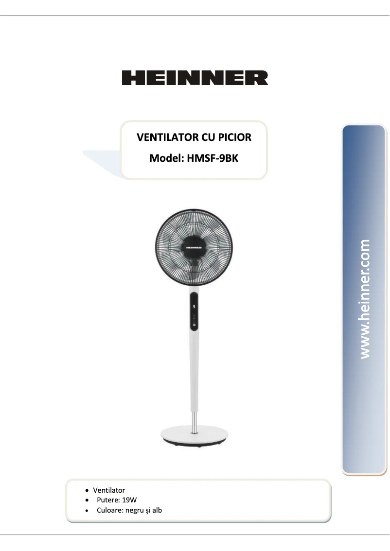 First page image of the manual for HMSF-9BK