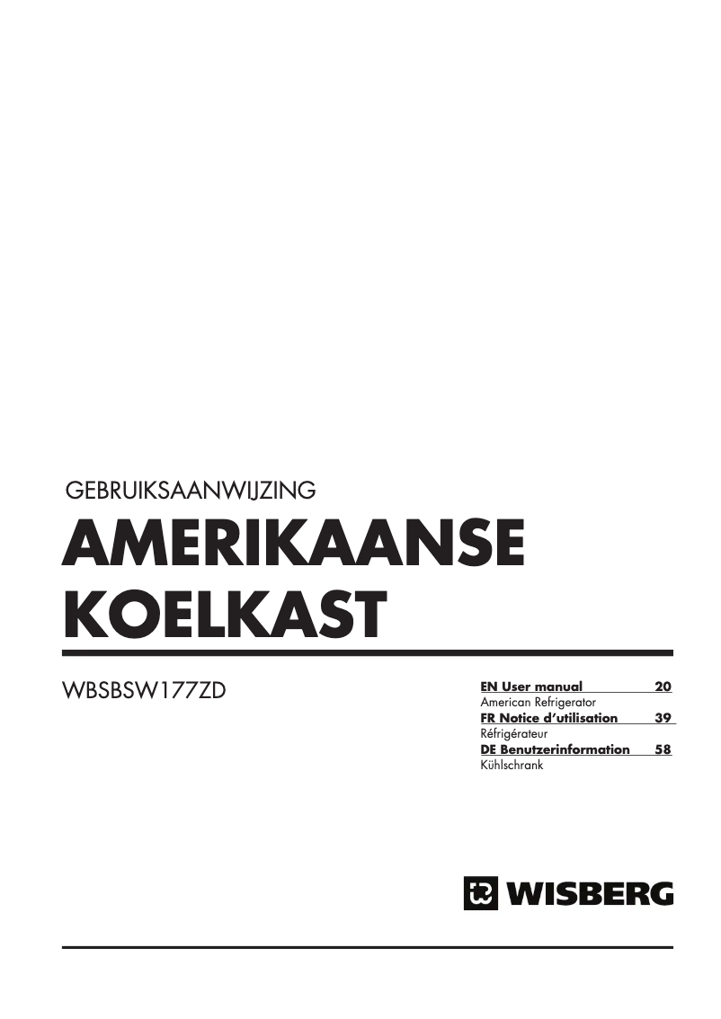 Page 1 of the manual User Manual Wisberg WBSBSW177ZD