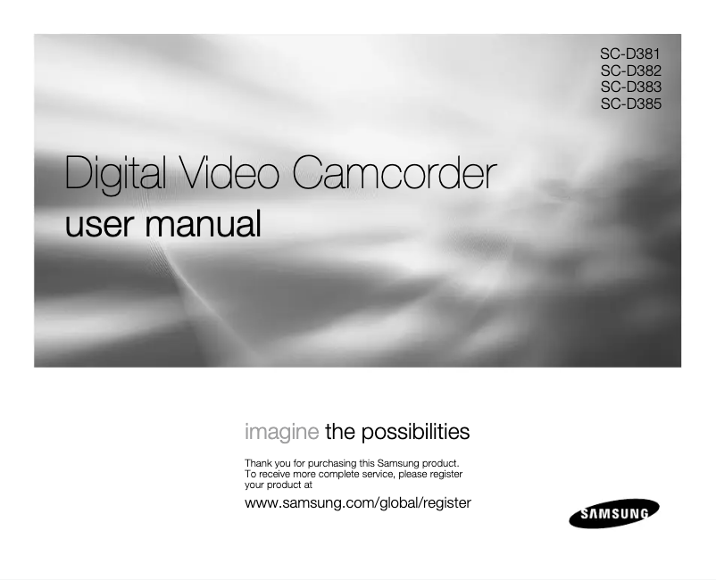 First page image of the manual for SC-D385