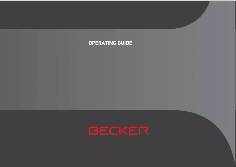 Page 1 of the manual User Manual Becker Active.7SL EU