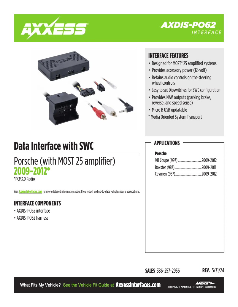 Page 1 of the manual Technical Sheet AXESS AXDIS-PO62