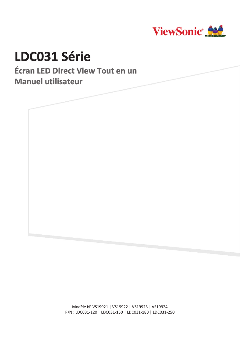 Image de la première page du manuel de l'appareil LDC031-180