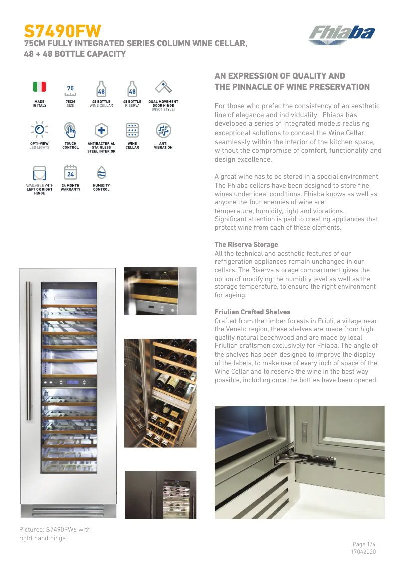 First page image of the manual for S7490FW6