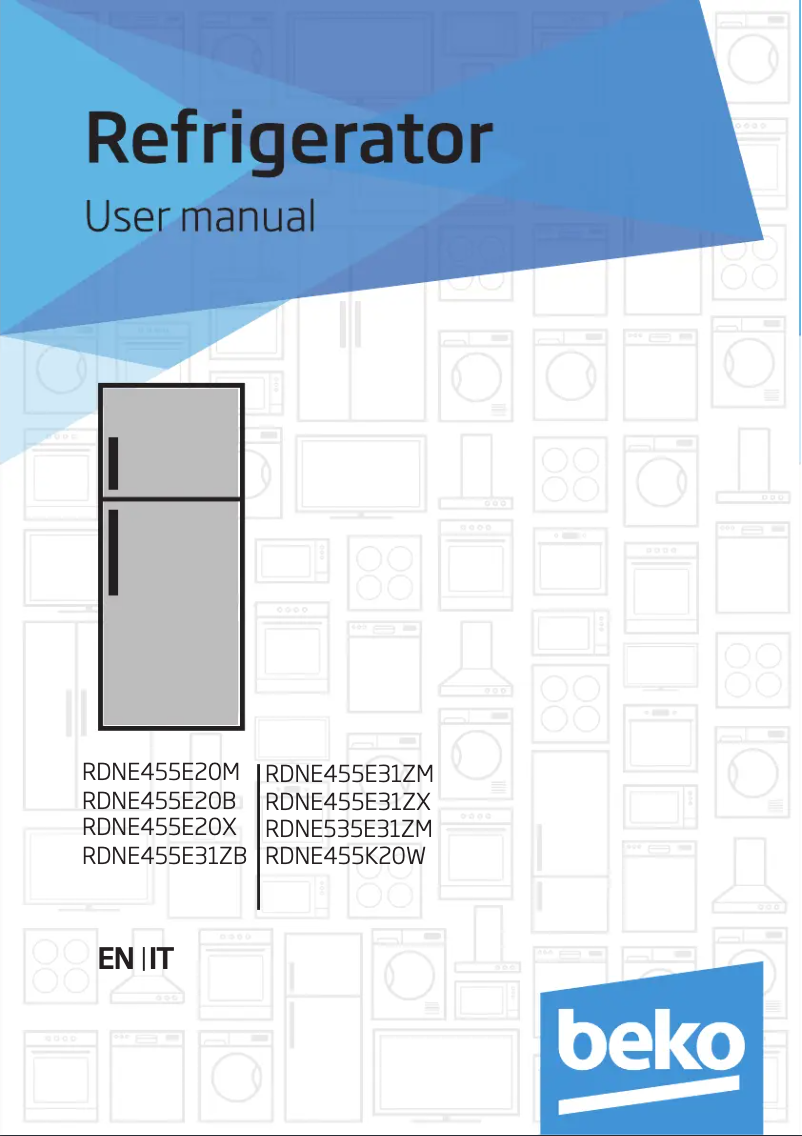 Page 1 of the manual User Manual Beko RDNE455E31ZB