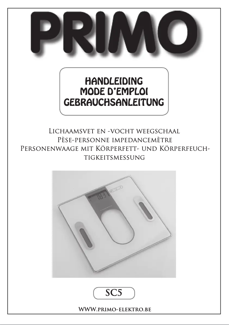 Page 1 of the manual User Manual Primo SC5