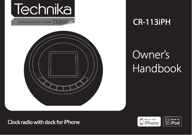 Image de la première page du manuel de l'appareil CR-113iPH