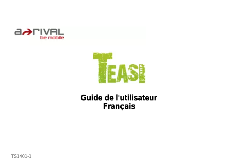 Page 1 de la notice Manuel utilisateur A-Rival TEASI step