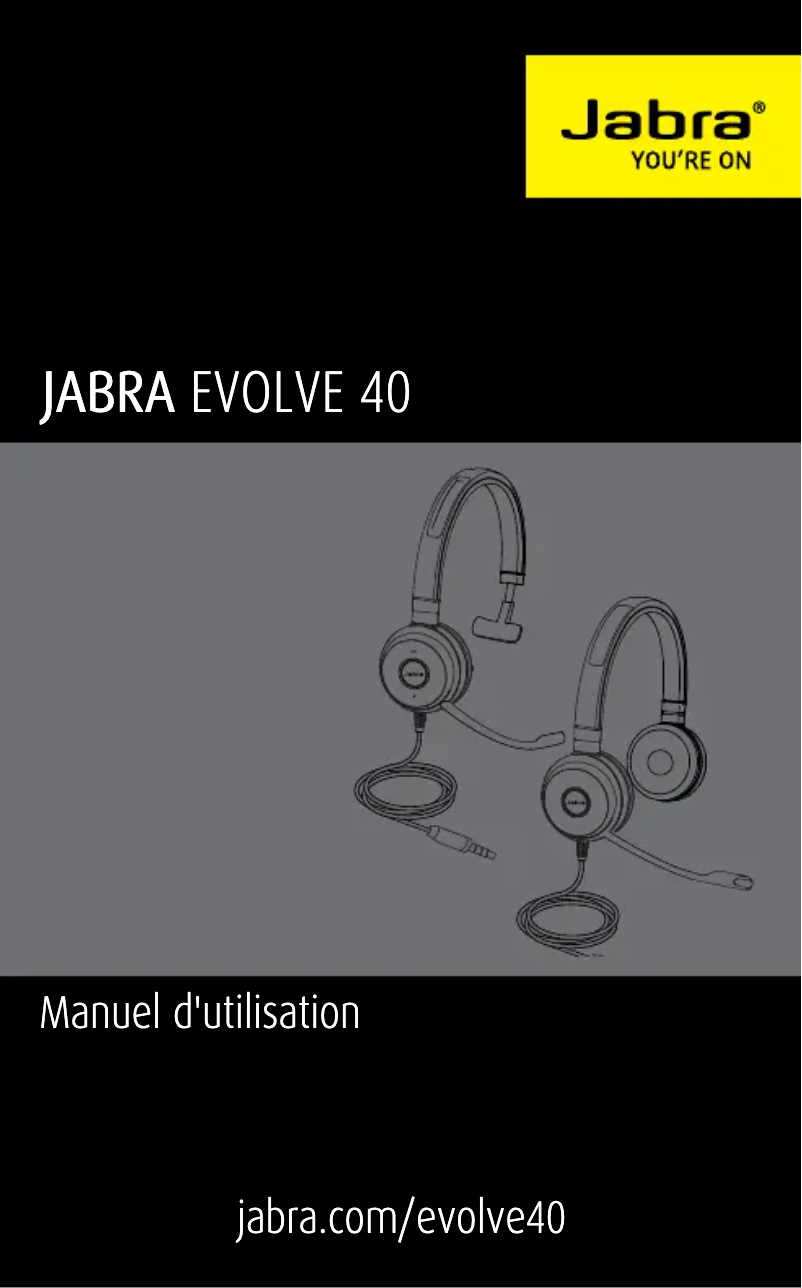 Page 1 of the manual User Manual Jabra Evolve 40