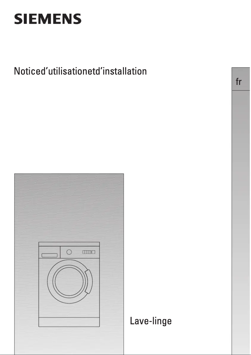 Page 1 of the manual User Manual Siemens WXL1462FF