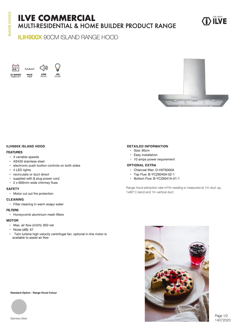 First page image of the manual for ILIH900X