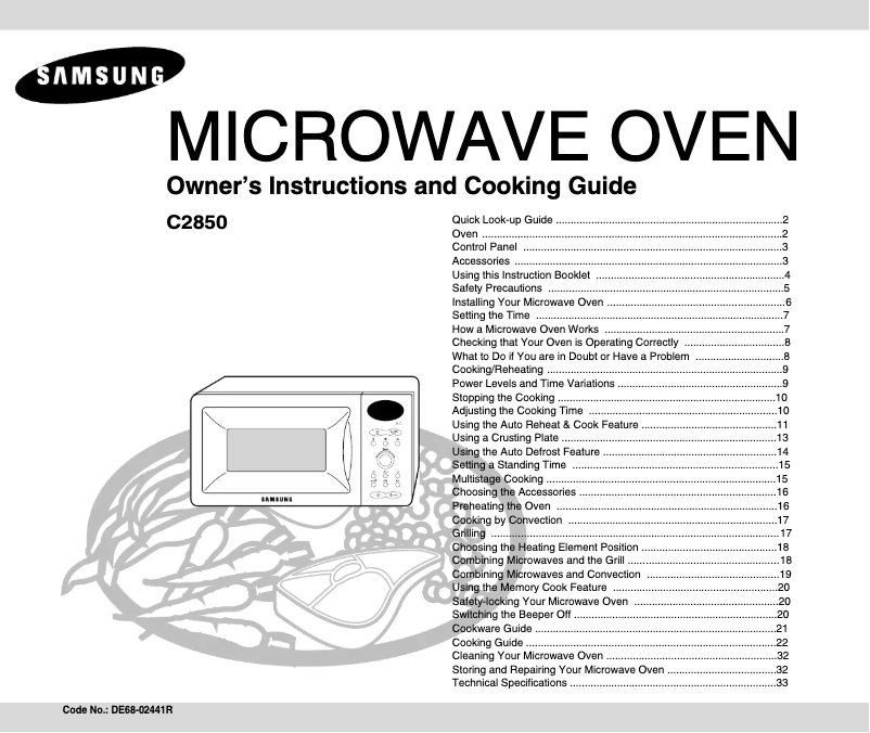 Page 1 of the manual User Manual Samsung C2850