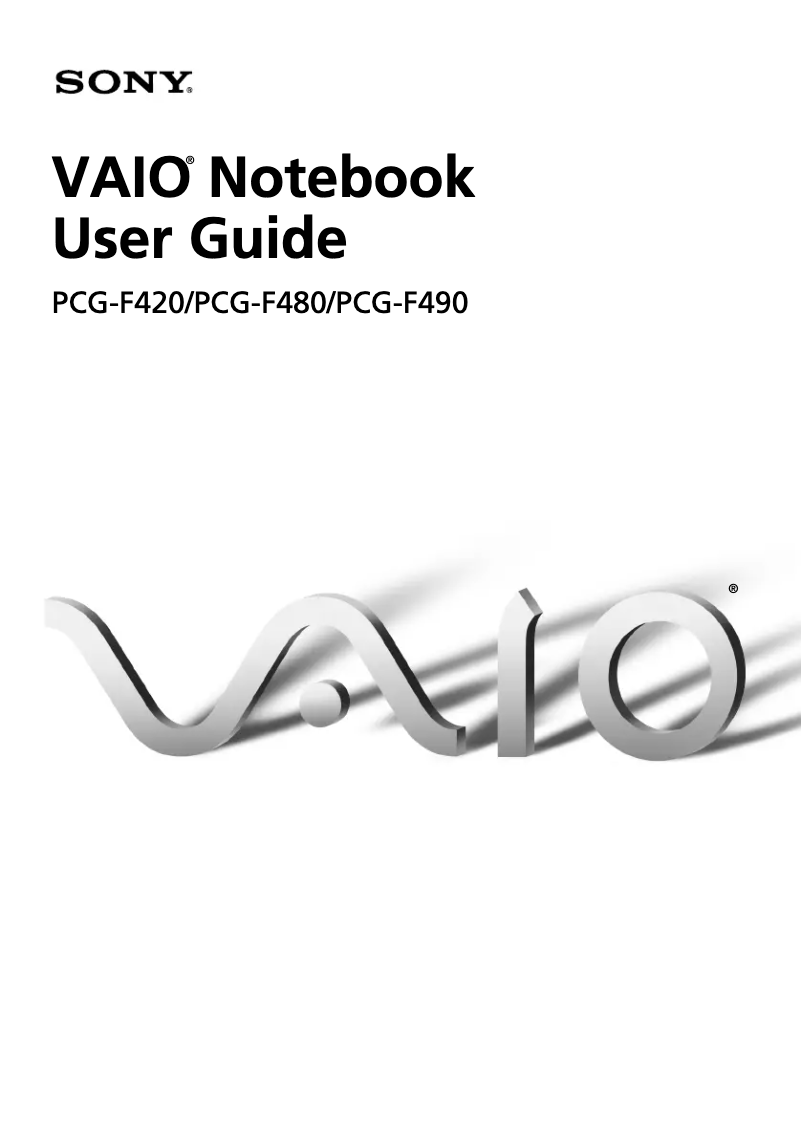 Page 1 of the manual User Manual Sony Vaio PCG-F420