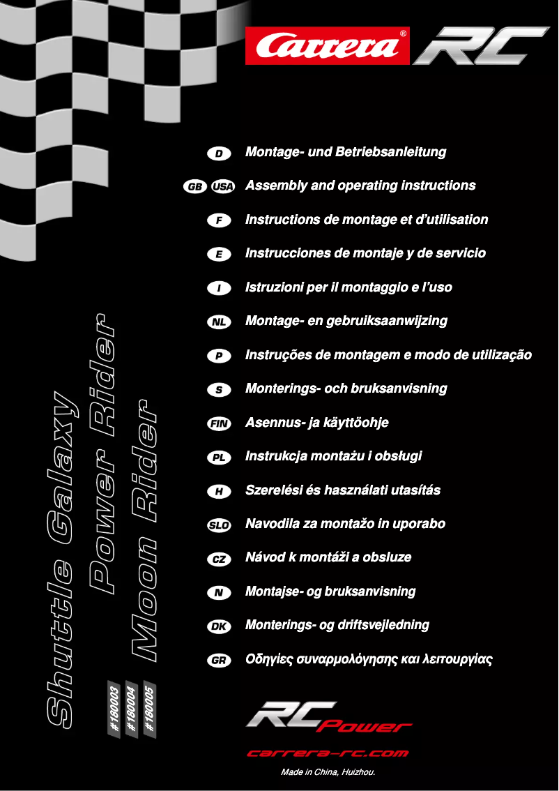 Page 1 of the manual User Manual Carrera Power Rider