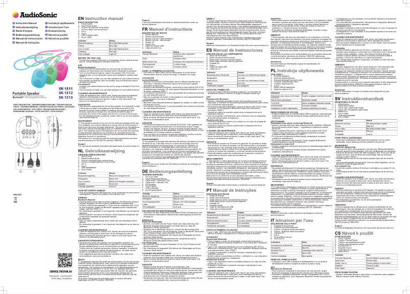 Page 1 of the manual User Manual AudioSonic SK-1513