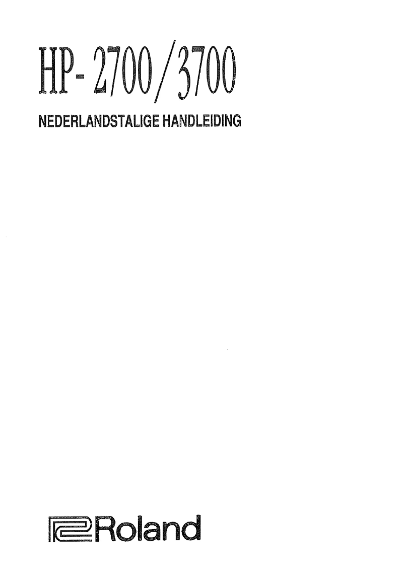 First page image of the manual for HP3700