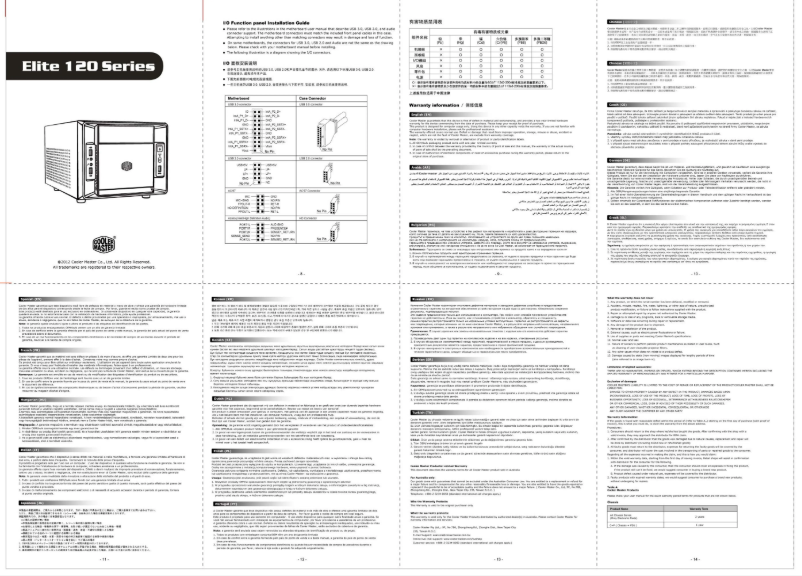 First page image of the manual for Elite 120 Advanced