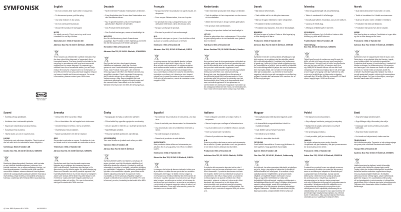 First page image of the manual for SYMFONISK 504.923.21