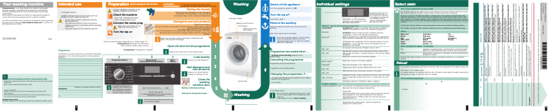 Page 1 of the manual Use and Maintenance Manual Siemens WM14S7B2EU