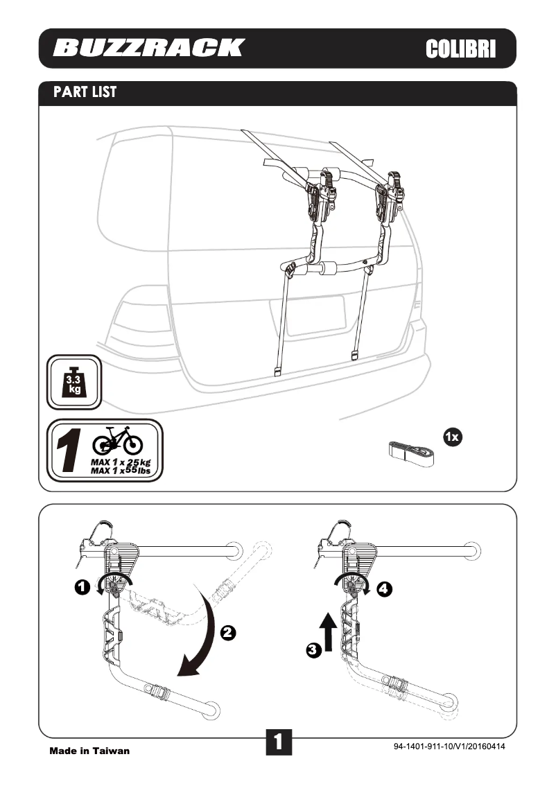 First page image of the manual for Colibri