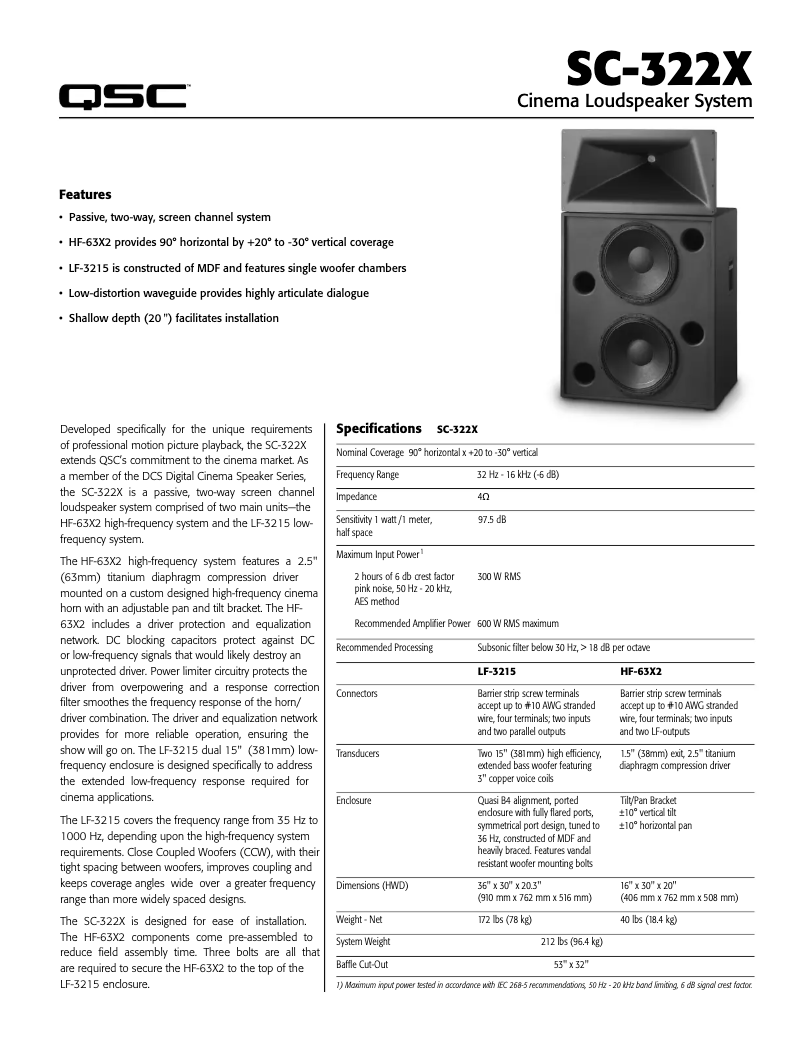 First page image of the manual for SC-322X