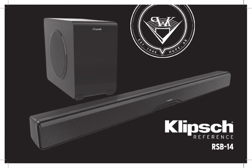 Page 1 of the manual User Manual Klipsch RSB-14