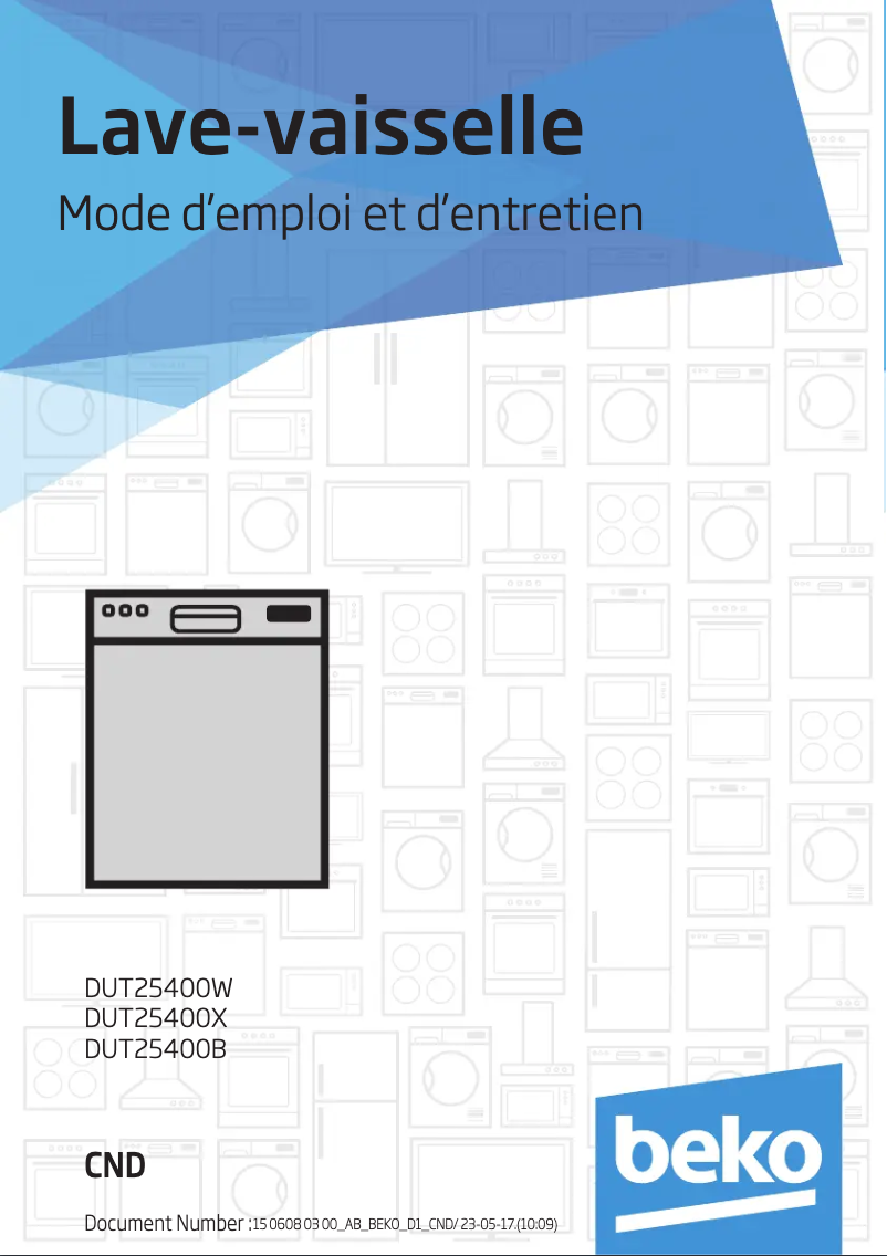 First page image of the manual for DUT25400X