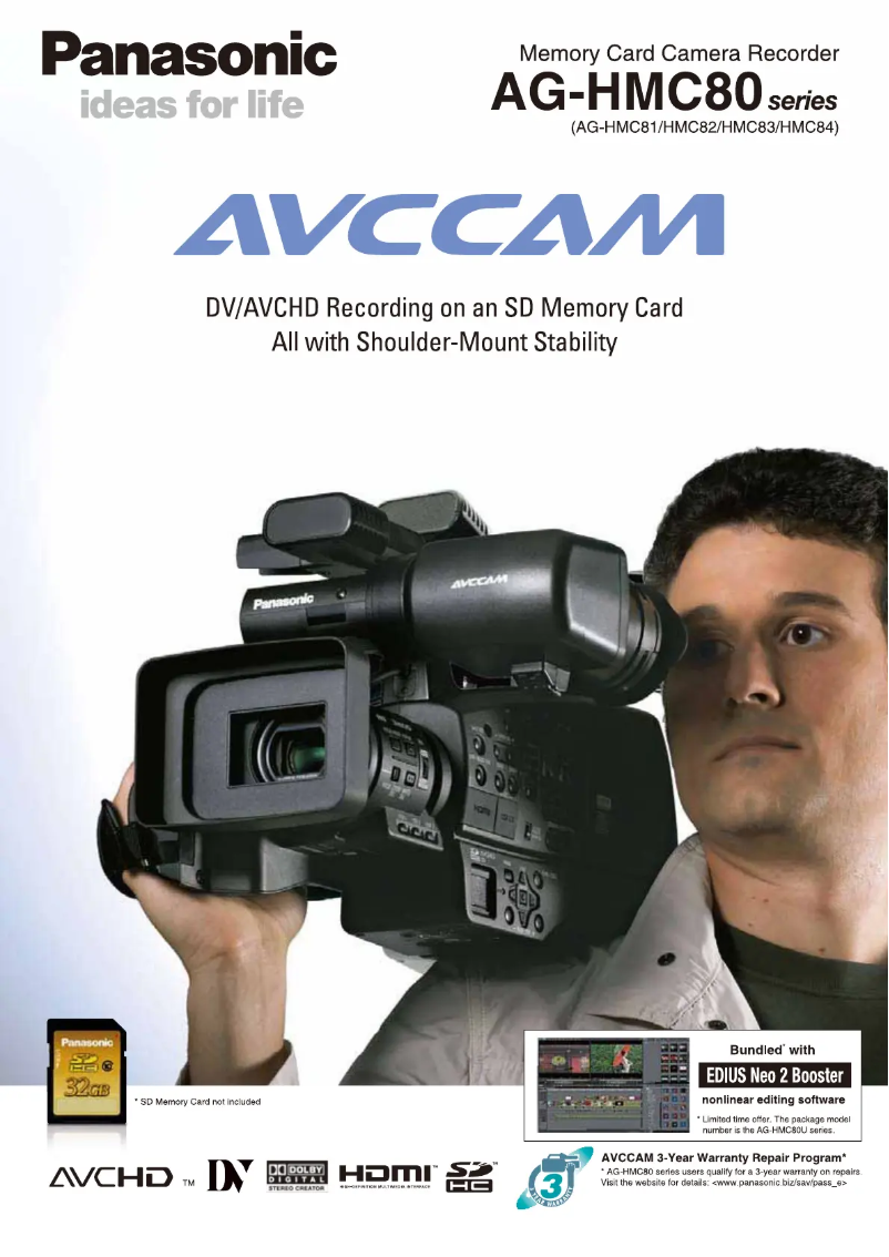 Page 1 of the manual User Manual Panasonic AG-HMC81