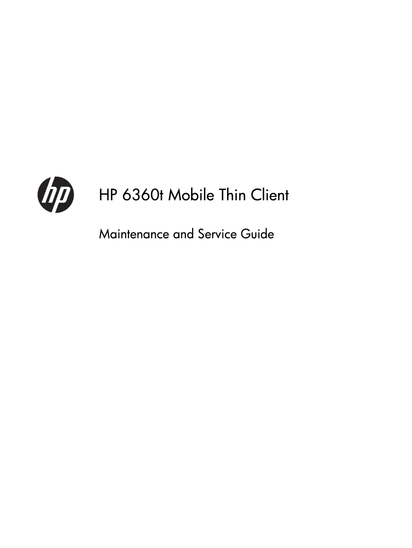 First page image of the manual for 6360t