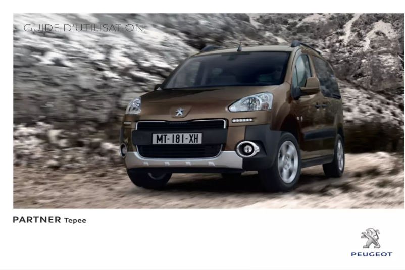 Page 1 of the manual User Manual Peugeot Partner Tepee (2013)
