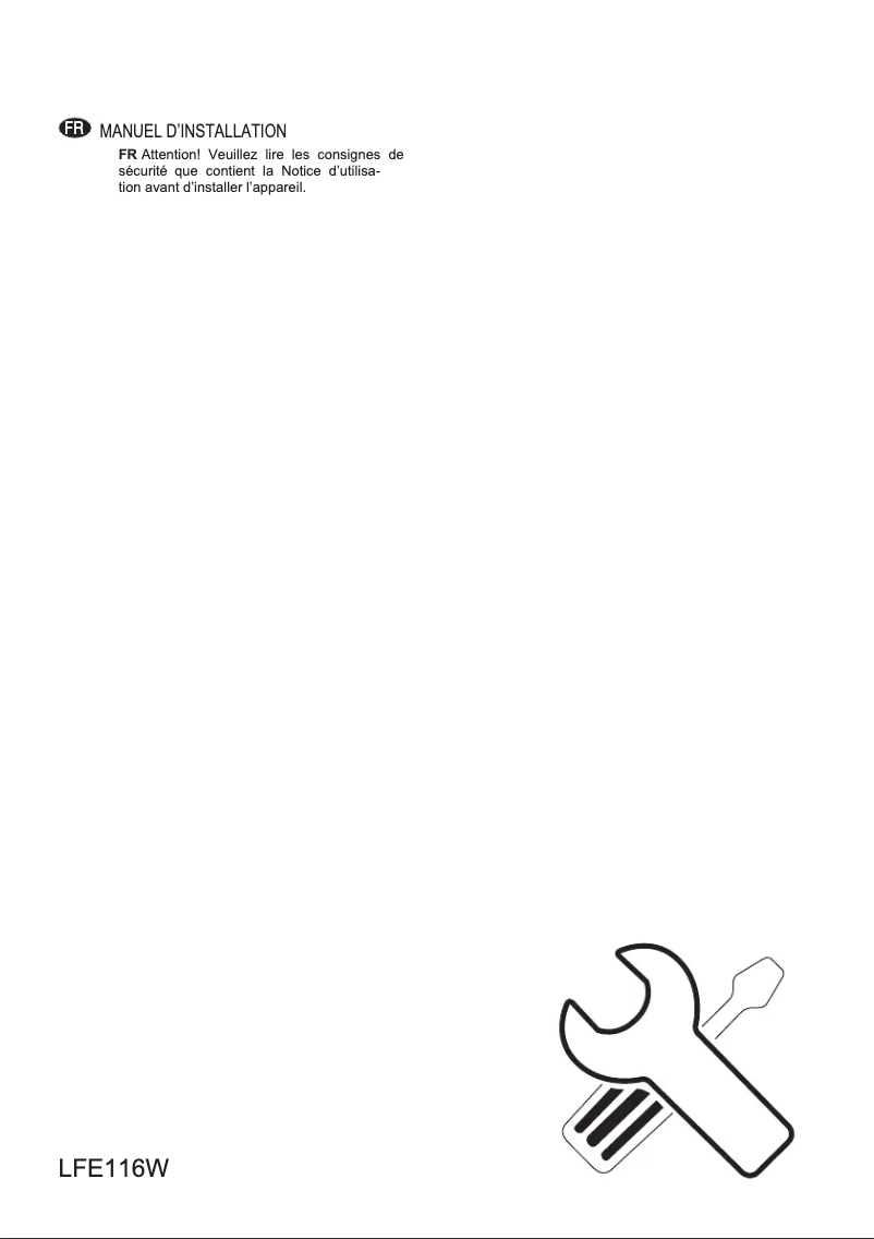 First page image of the manual for LFE116W