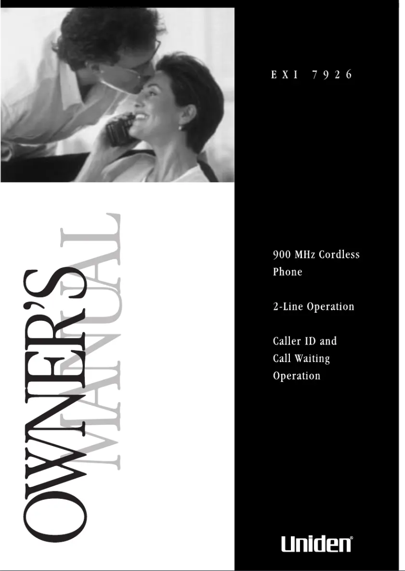 First page image of the manual for EXI 7926