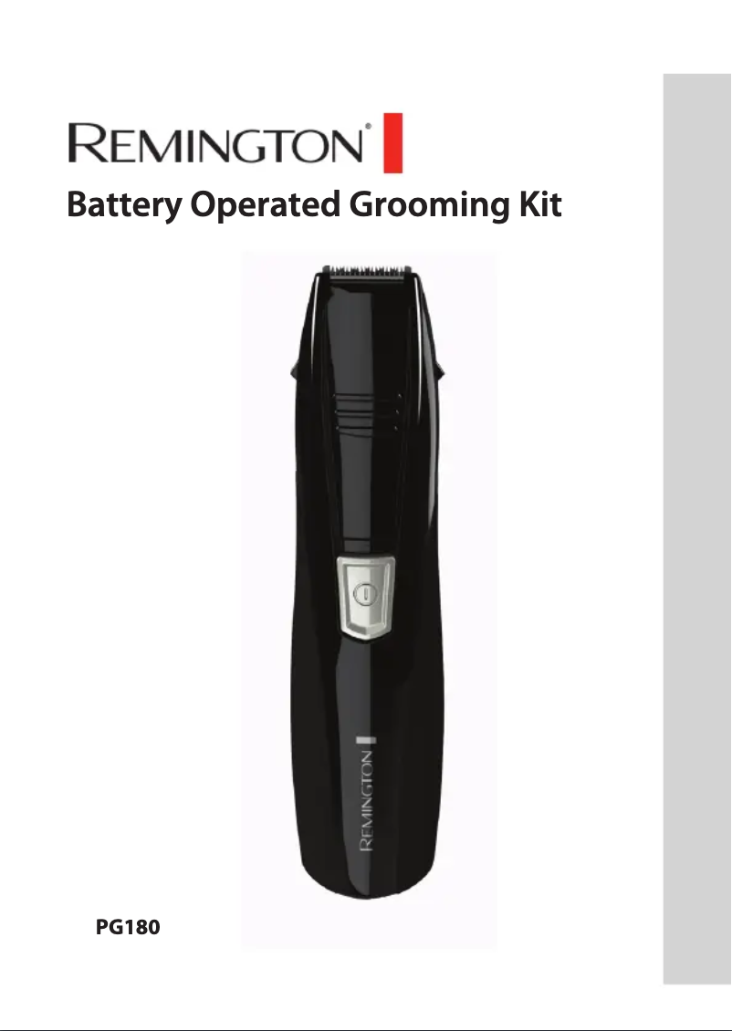 First page image of the manual for PG180