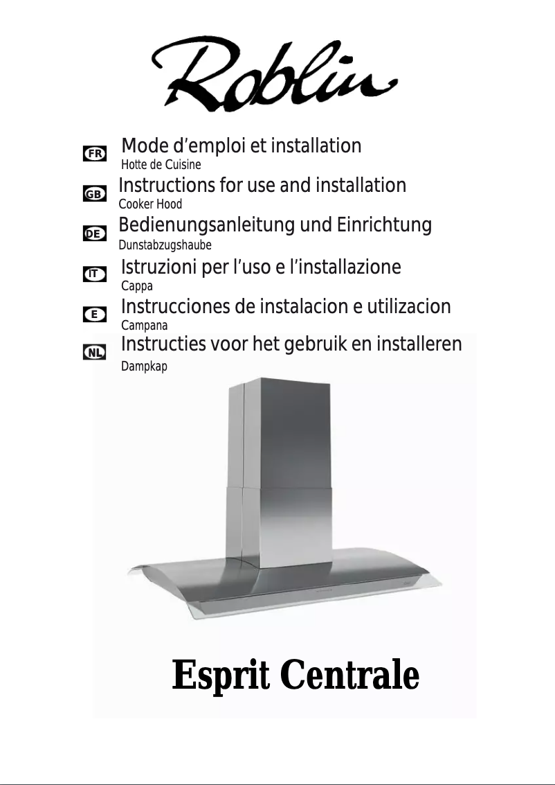 First page image of the manual for Helios/4 900 Murale
