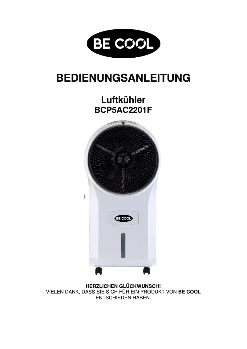 Image de la première page du manuel de l'appareil BCP5AC2201F