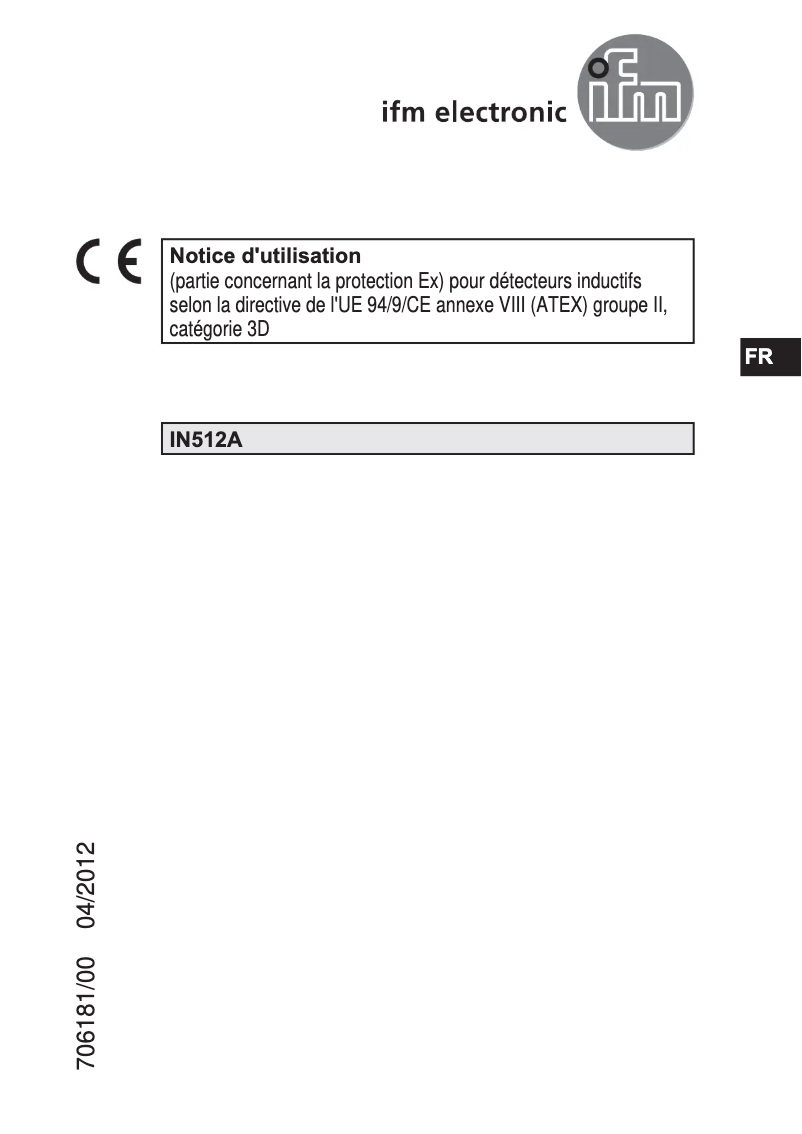 First page image of the manual for IN512A