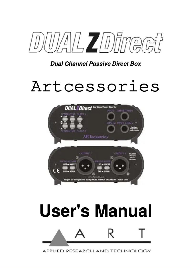 First page image of the manual for DUALZDirect