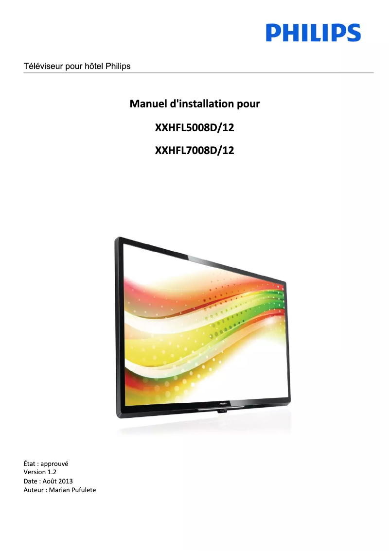 First page image of the manual for 40HFL5008D