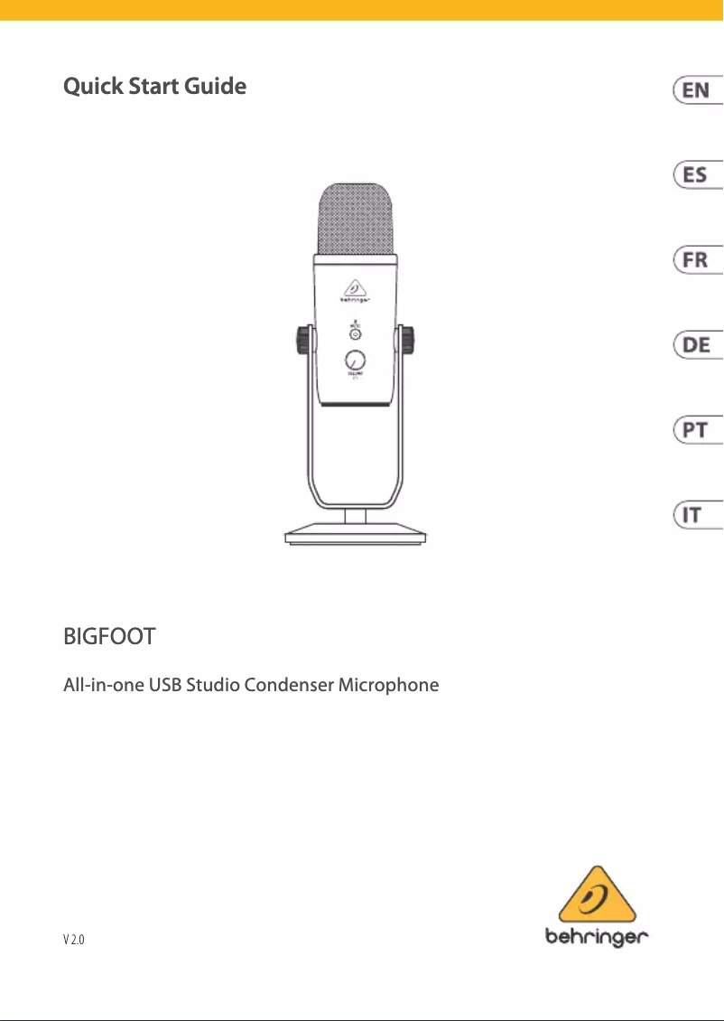 First page image of the manual for BIGFOOT