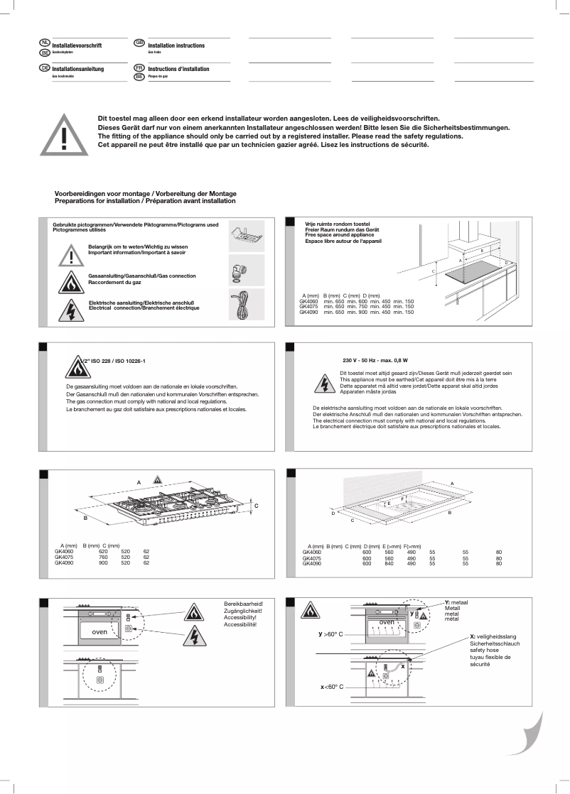First page image of the manual for GK4090RVS