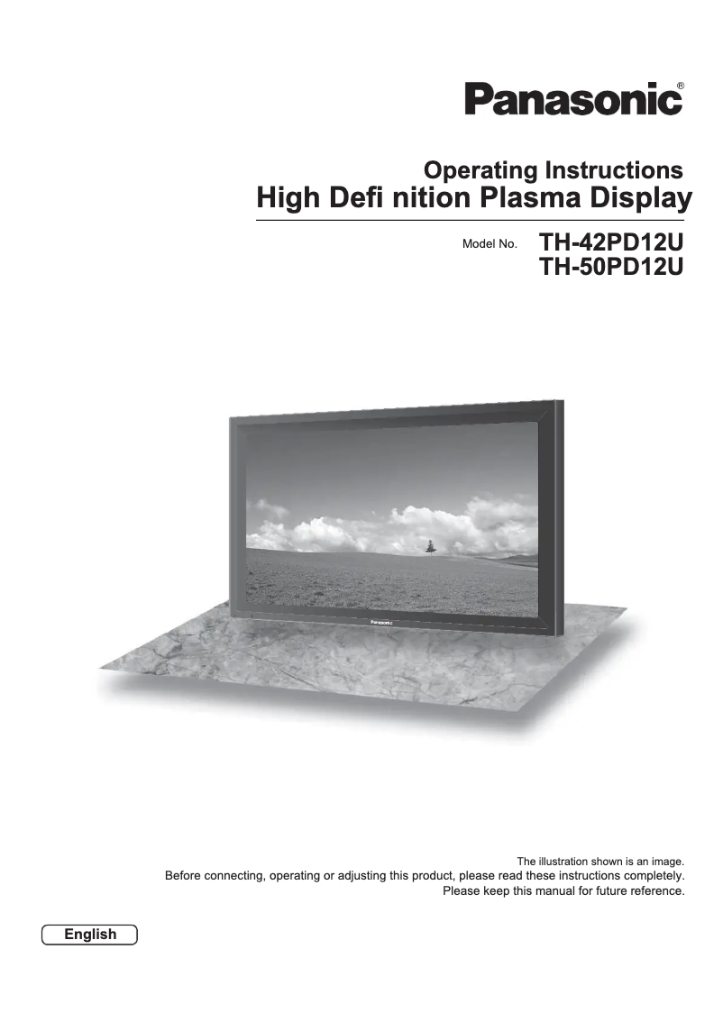 First page image of the manual for TH-50PD12U